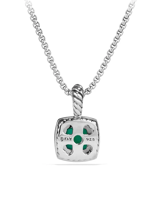 David Yurman Petite Albion Pendant Necklace with Gold Dome and Diamonds