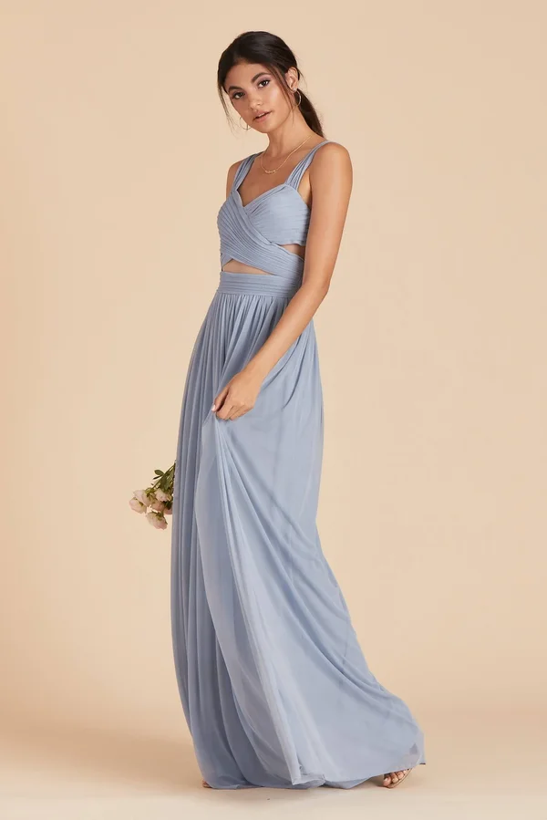 Birdy Grey Elsye Bridesmaid Dress in Dusty Blue XL - Dusty Blue