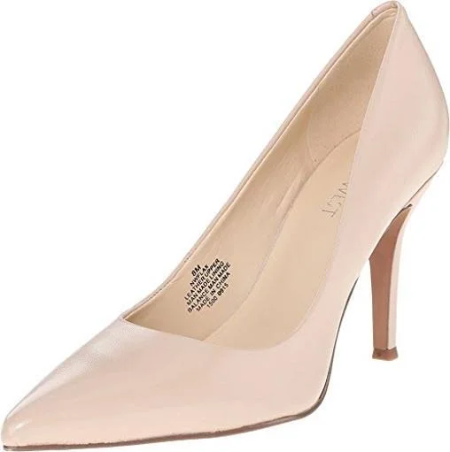Nine West Women's Flax Pointed Toe Pumps - Barely Nude Leather