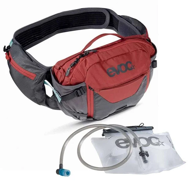 EVOC Hip Pack Pro 3L + 1.5L Bladder Carbon Grey/Chili Red