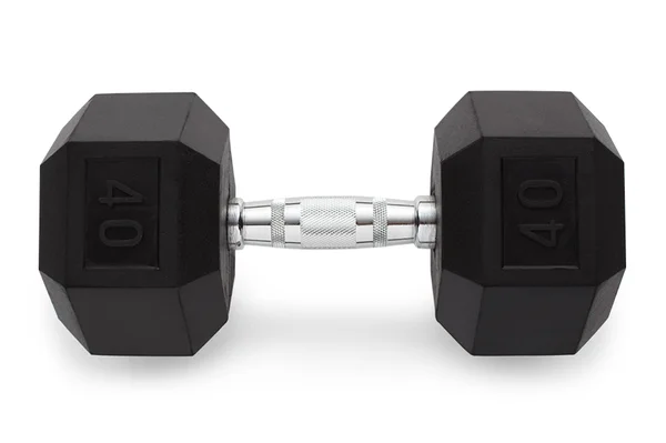 Weider DRH45 45 lbs Rubber Hex Dumbbell Chrome