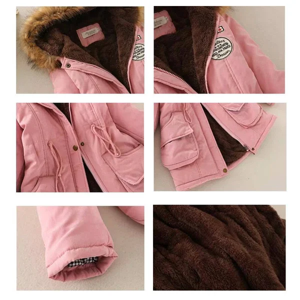 2018 Women Winter Thicken Warm Coat Female Autumn Hooded Cotton Fur Plus Size Basic Jacket Outerwear Slim Long Ladies Chaqueta D