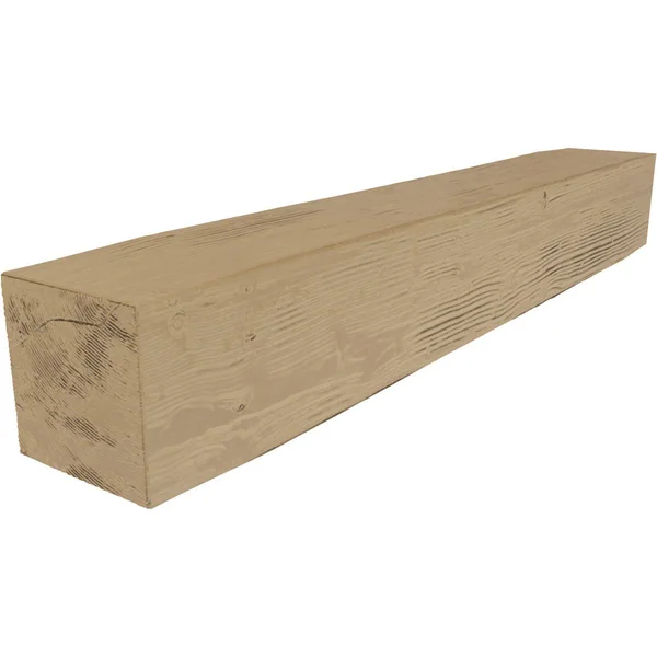 Ekena Millwork MANUSD08X12X84PP 8x22H x 12x22D x 84x22W Sandblasted Faux Wood Fireplace Mantel, Natural Pine