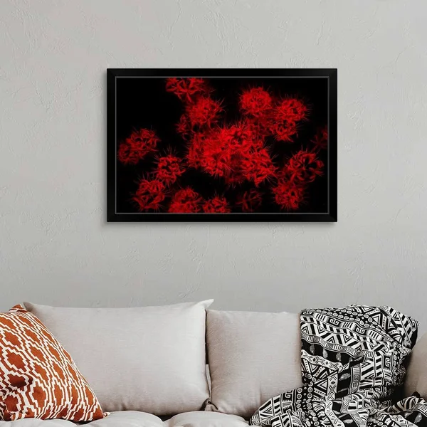 Scarlet Autumn, Black Framed Wall Art, 36x24, Great Big Canvas