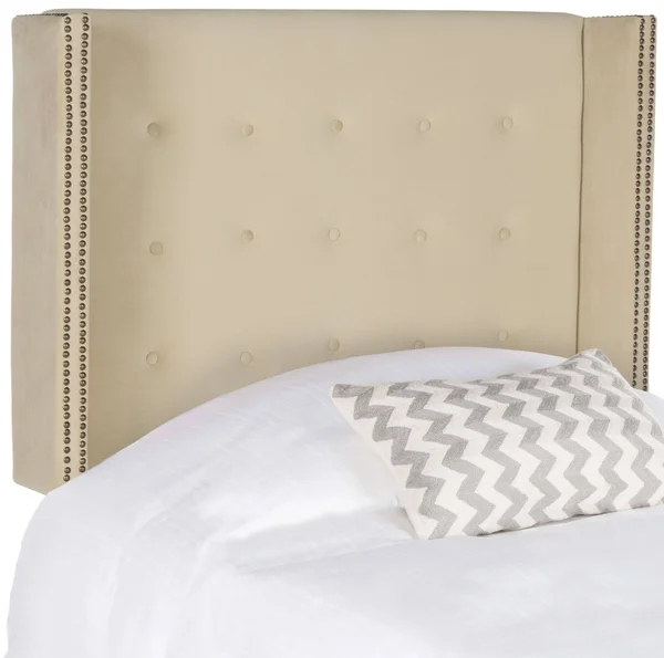 Safavieh Keegan Winged Tufted Headboard - Buckwheat Velvet - Twin