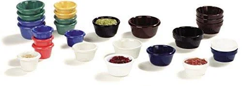 Carlisle S28202 Melamine Fluted Ramekin 3 oz. Capacity White (Case of 48)