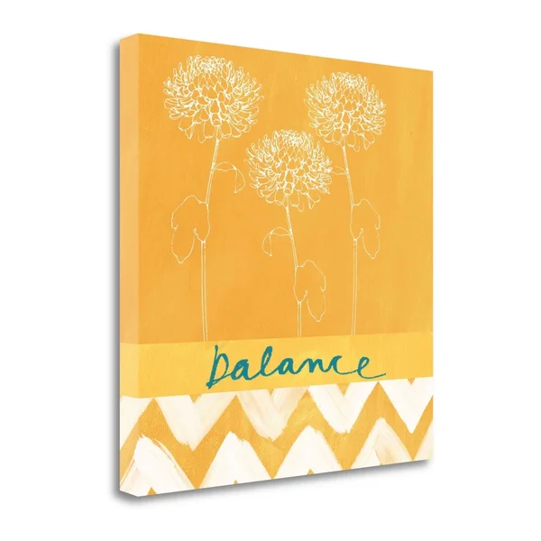 Tangletown Fine Art Floral Balance Canvas Wall Art by Linda Woods