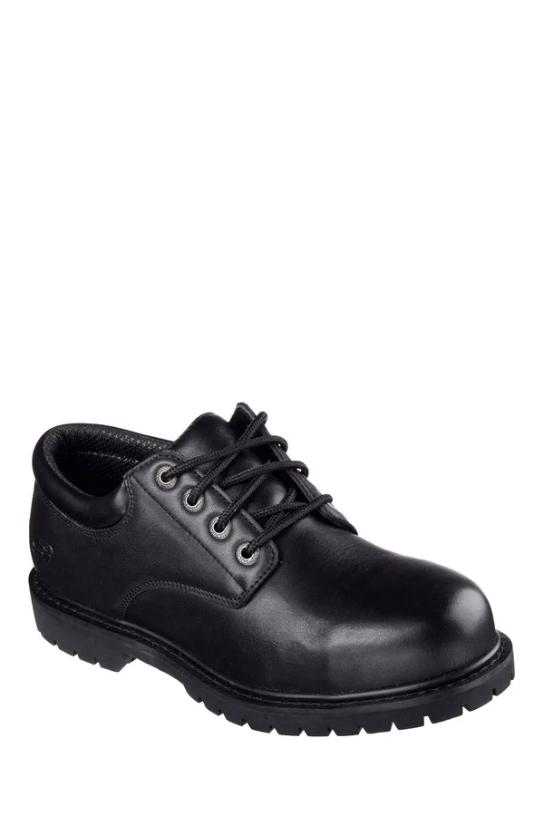 Skechers 77041 Safety Work Cottonwood Black Mens Formal Shoes