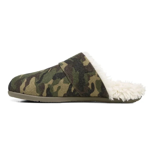 Vionic Alfons Men's Orthotic Slipper Olive Camo - 10 Medium