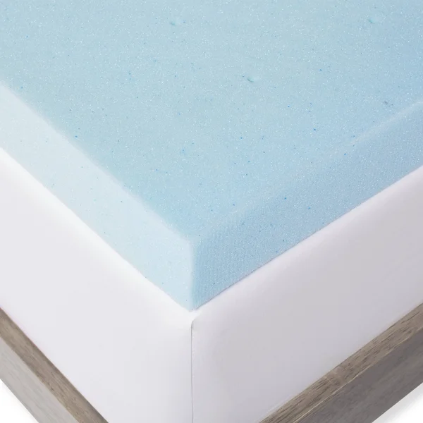 Lucid Comfort Collection 3-Inch Gel Memory Foam Mattress Topper with Premium Waterproof Mattress Protector - Size: Queen