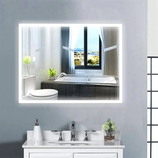 Vanity Art LED Lighted 36-Inch Bathroom Mirror with Sensor Switch - White