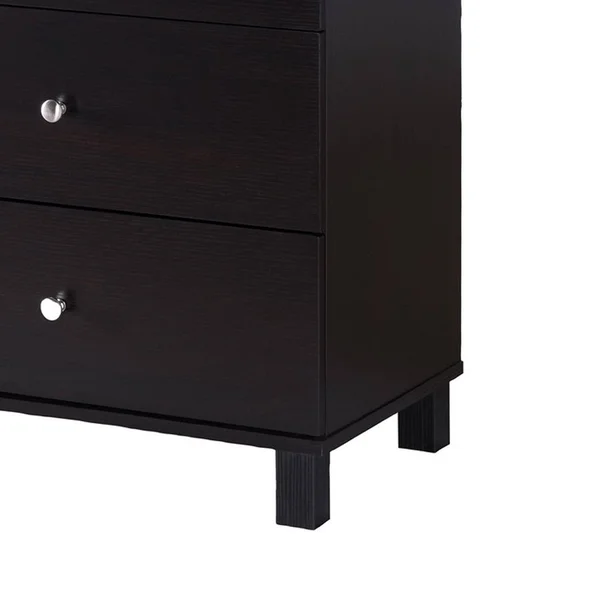 Saltoro Sherpi 47.25 Inches 6 Drawer Dresser with Straight Legs, Dark Brown