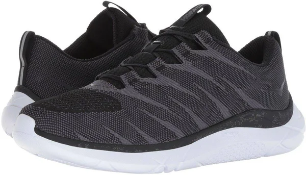 Hoka One One Men's Hupana Knit Jacquard Shoe - 8.5 - Black - White