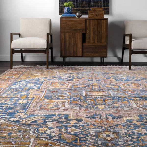 nuLOOM Vintage Harriet Medallion Fringe Area Rug - 2& 6x22 x 14& Runner - Rust