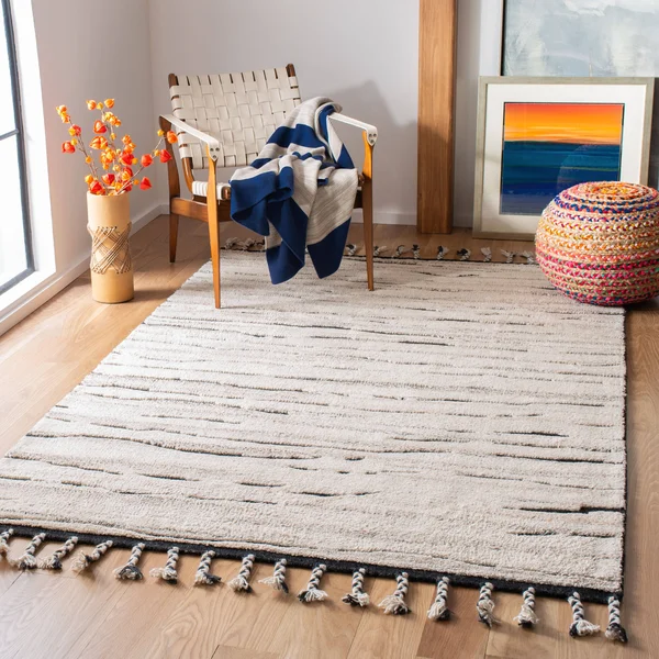 Safavieh Casablanca Charcoal/Ivory 5 ft. x 8 ft. Geometric Area Rug