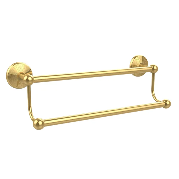 Allied Brass Prestige Monte Carlo Collection 24 inch Double Towel Bar Polished Brass