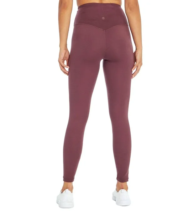 Balance Collection Women's Easy Ankle Yoga Leggings - Plum Wine X-Large - Cotton