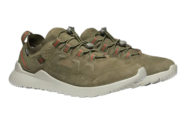 Keen Men's Highland WP Shoe - 9.5 - Dark Olive - Silver Birch