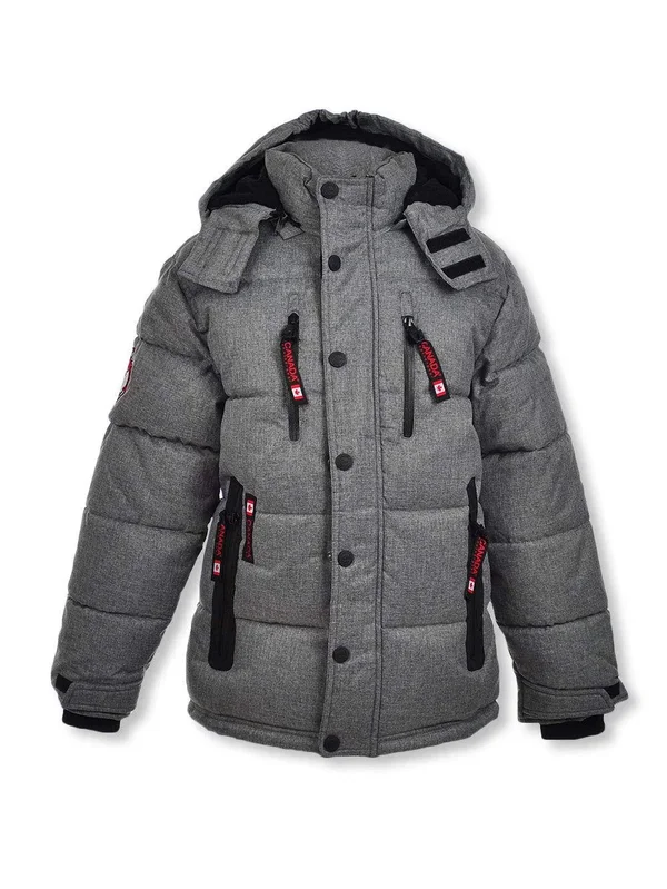 Canada Weather Gear Boys& Bubble Insulated Parka, Heather Gray