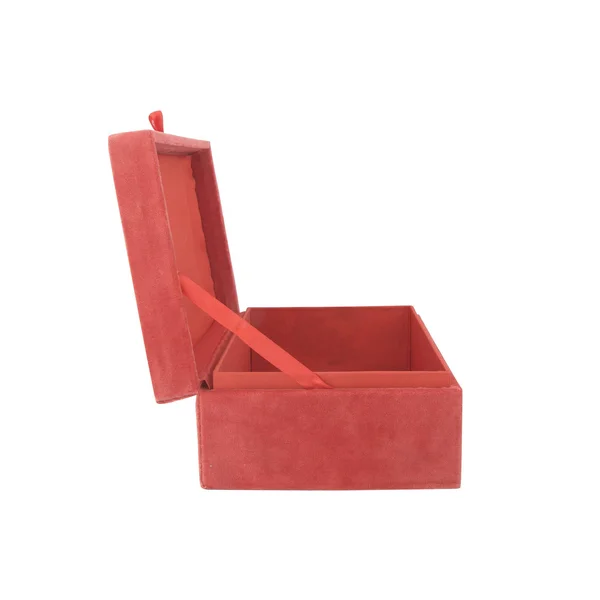Creative Co-op Wood & Cotton Velvet Attached Lids (Set of 3 Sizes) Boxes, Persimmon