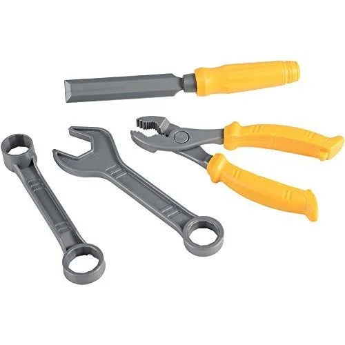 Constructive Playthings RED-65 Pretend Play Plastic Tool-Tech Workbench with Tools, Grade: Kindergarten to 3, 54 Piece Set