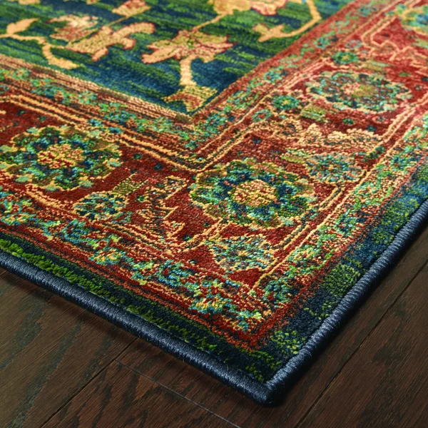 Oriental Weavers Kharma 836F4 7&10x22 x 11& Blue Area Rug