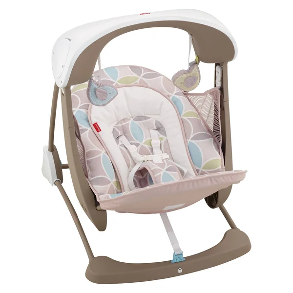 Fisher-Price Deluxe Take-Along Swing & Seat - White/Tan