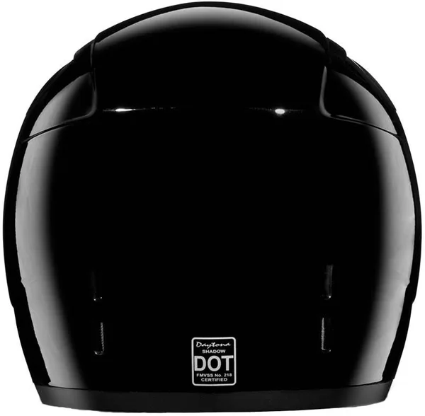 D.O.T. Full Face: Daytona Shadow: Hi-Gloss Black Helmet 2XL
