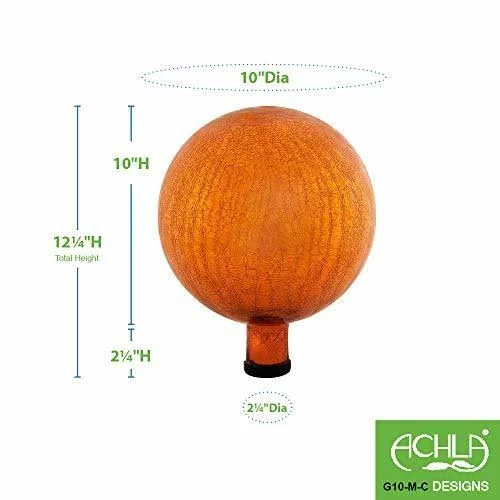 Achla Designs Mandarin Crackle 10x22 Gazing Globe