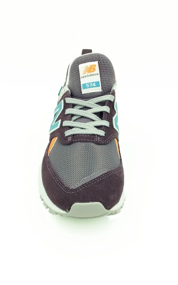 New Balance Men's 574 Sport Shoes Purple with White, Size: 12