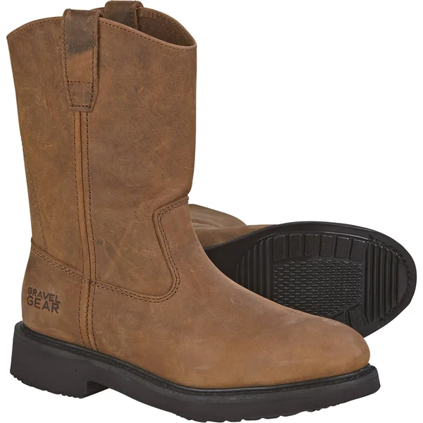 Gravel Gear Men's 10inch Wellington Boots - Brown, Size 11