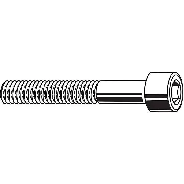 Fabory Cylindrical, Socket Head Cap Screw, 1/4x22-20, Stainless Steel, 316, Plain, 1-3/4x22 Length U55050.025.0175