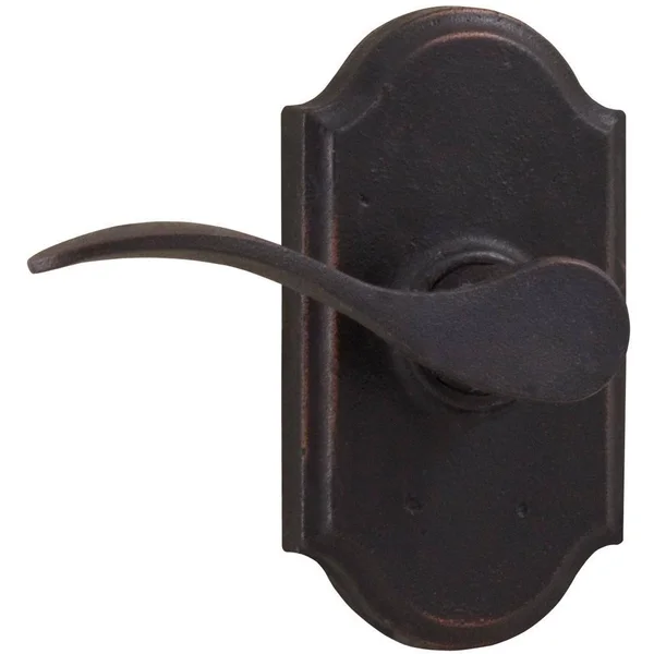 Weslock 7110H-LH Carlow Left Handed Privacy Door Lever Set with Premiere Rose - Oil Rubbed Bronze