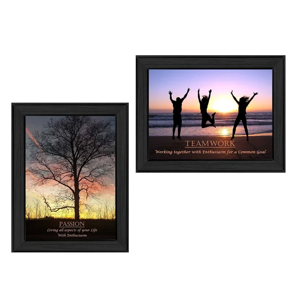 Passion and Teamwork by Trendy Decor 4U Printed Framed Wall Art