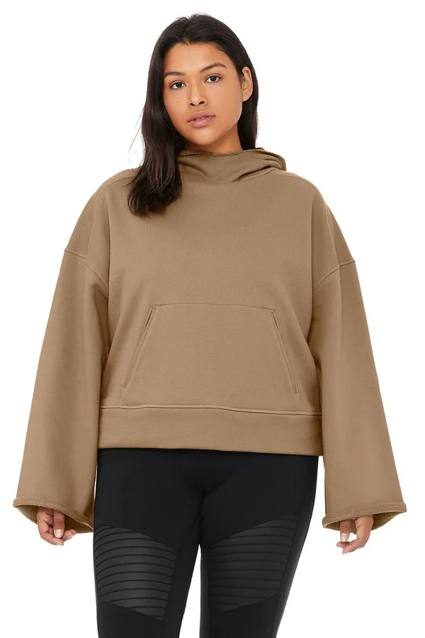 Alo Yoga - Low Key Hoodie in Gravel, Size: XS