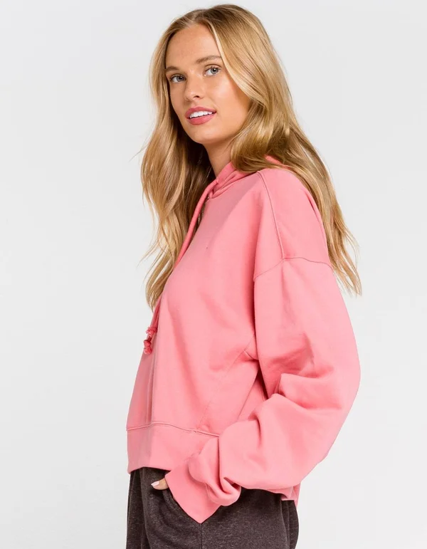Adidas Women's Originals Adicolor Essentials Hoodie in Pink/Hazy Rose Size Large - Cotton/Polyester