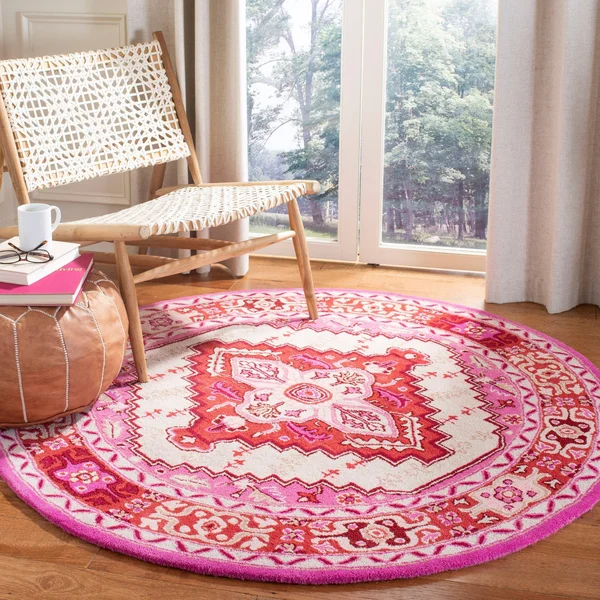 Safavieh 2&-6x22 x 4& Bellagio BLG545A Red Pink Ivory Rug