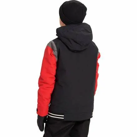 Burton Boys& Game Day Jacket - True Black, Flame Scarlet, S