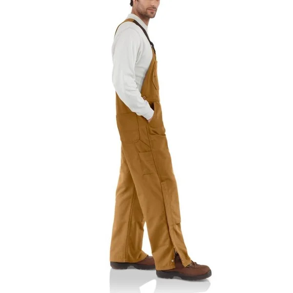 Carhartt Men's Flame Resistant Duck Bib Overall - 101627, Black