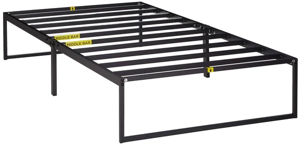 Zinus 12 inch Platforma Bed Frame, Mattress Foundation/ No Box Spring Needed, Metal Slat Support, Twin