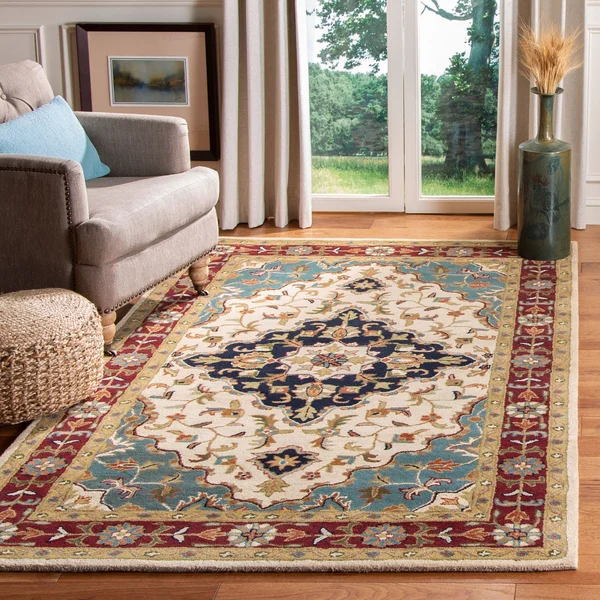Safavieh Heritage HG760A 2&3x22 x 6&0x22 Runner Ivory - Red Area Rug