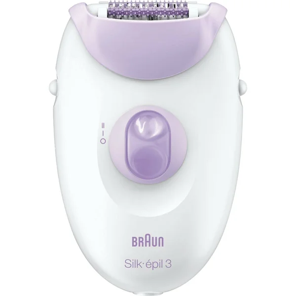 Braun Silk-閜il 3 Women's Epilator - Electric Hair Removal, White/Purple