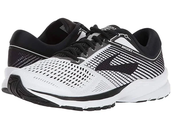 Brooks Men's Launch 5 Running Shoe - Size: 8.5, White - Black