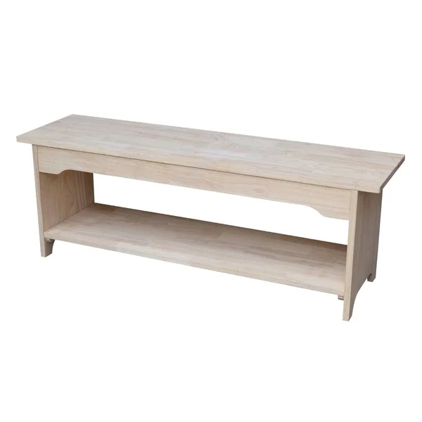 The Gray Barn Moonshine Unfinished Bench, Size: 48x22