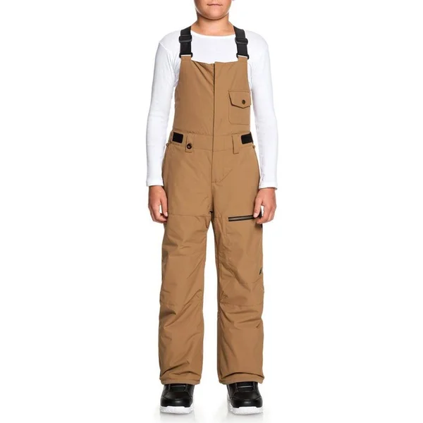 Quiksilver Youth Utility Snow Bib Pants - M, Black