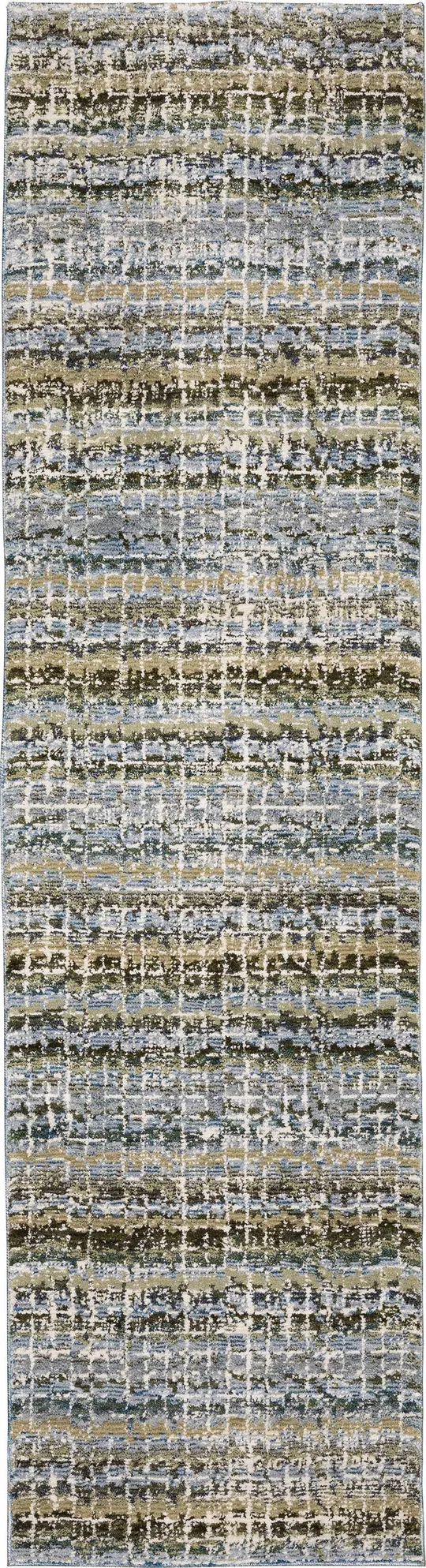 Oriental Weavers Atlas 747B0 Area Rug, Blue/Green, 2&6x22 x 12&0x22 Runner