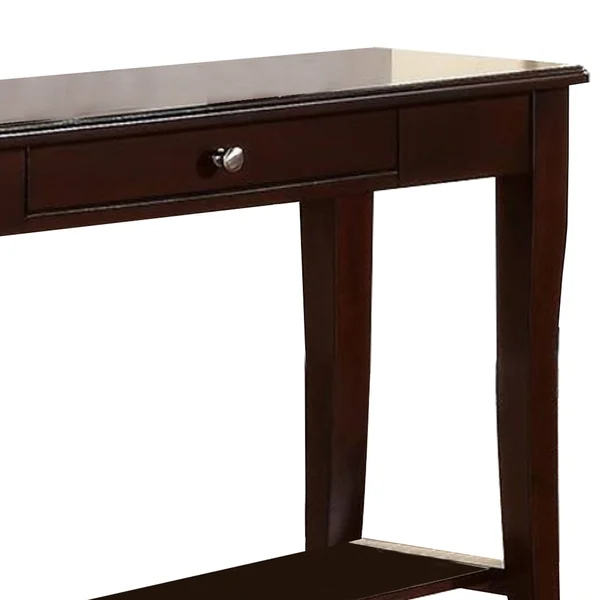Benzara - Wooden Console Table with One Drawers Brown, 48" x 18" x 29"