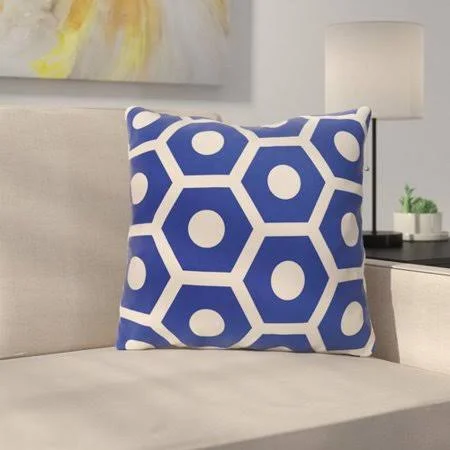 Latitude Run Masaitis Outdoor Throw Pillow, Blue