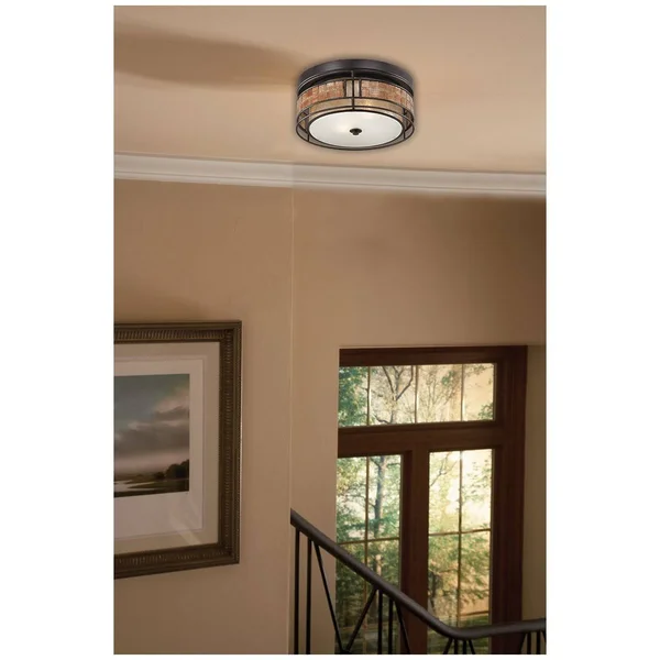 Quoizel MCLG1612RC Laguna Flush Mount Light, Renaissance Copper
