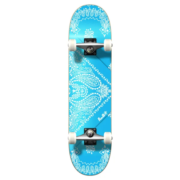 Yocaher Graphic Complete Skateboard - Bandana Skyblue